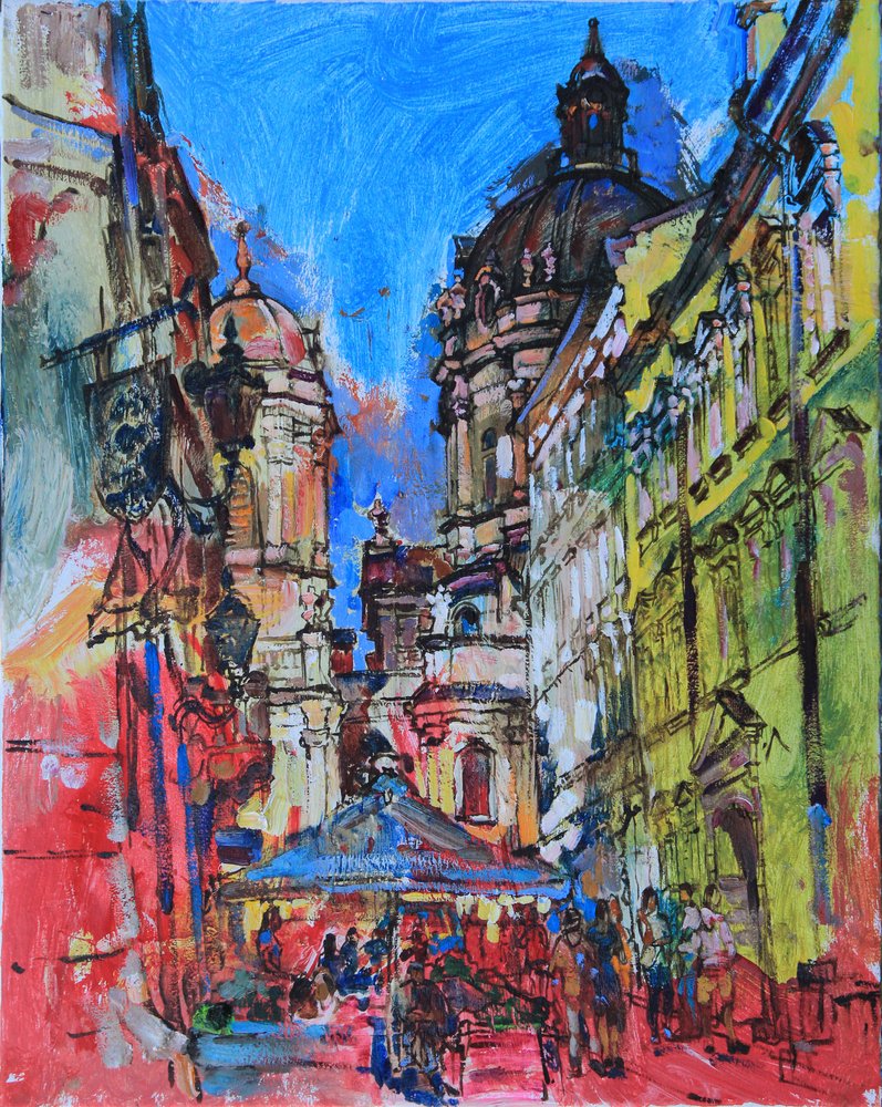 Un marché urbain plein de vie - Andrii Kutsachenko