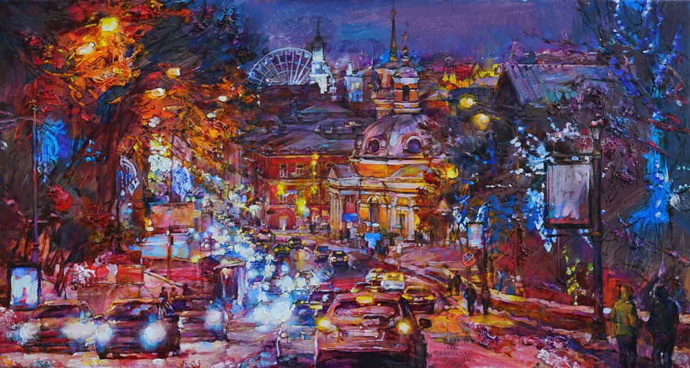Une nuit animée en ville - Andrii Kutsachenko