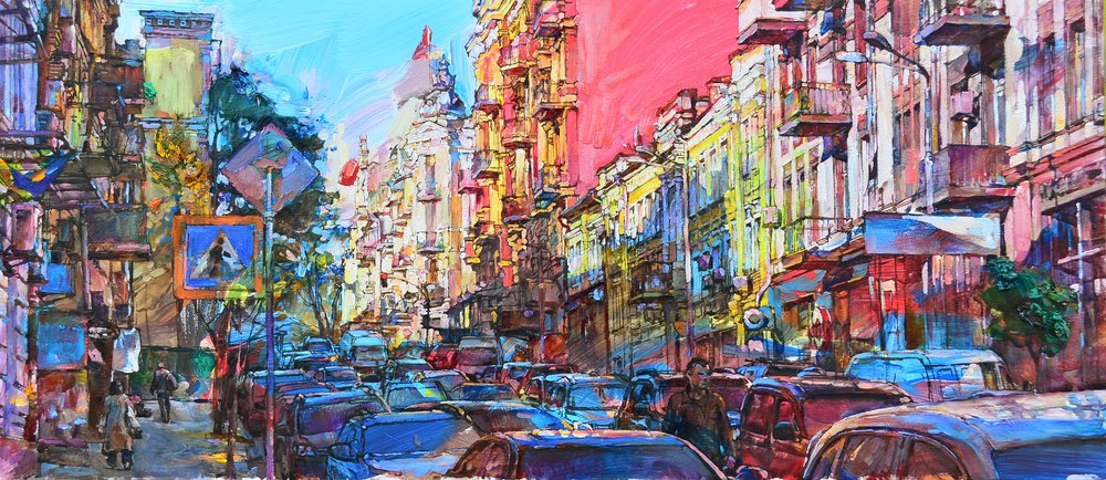 Une rue animée en ville - Andrii Kutsachenko