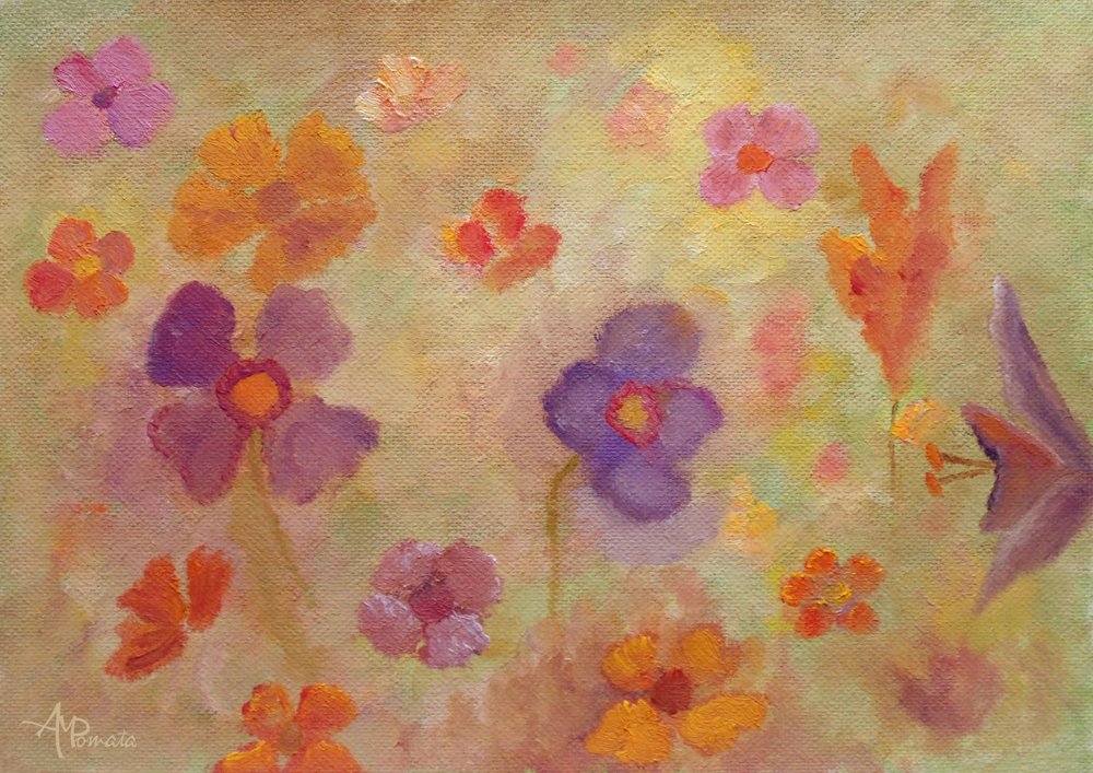 Jardin fleuri et coloré - Angeles M. Pomata