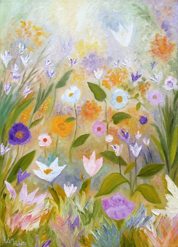 Un champ de fleurs enchanteur - Angeles M. Pomata