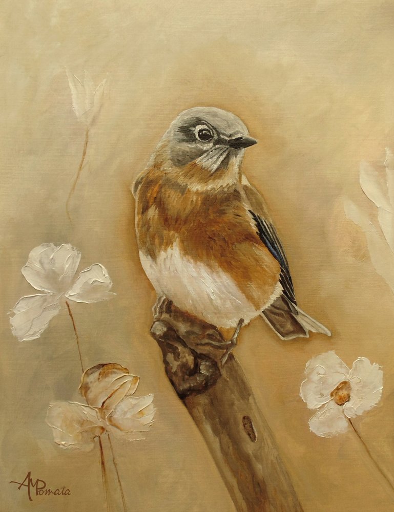 Oiseaux et fleurs délicats - Angeles M. Pomata