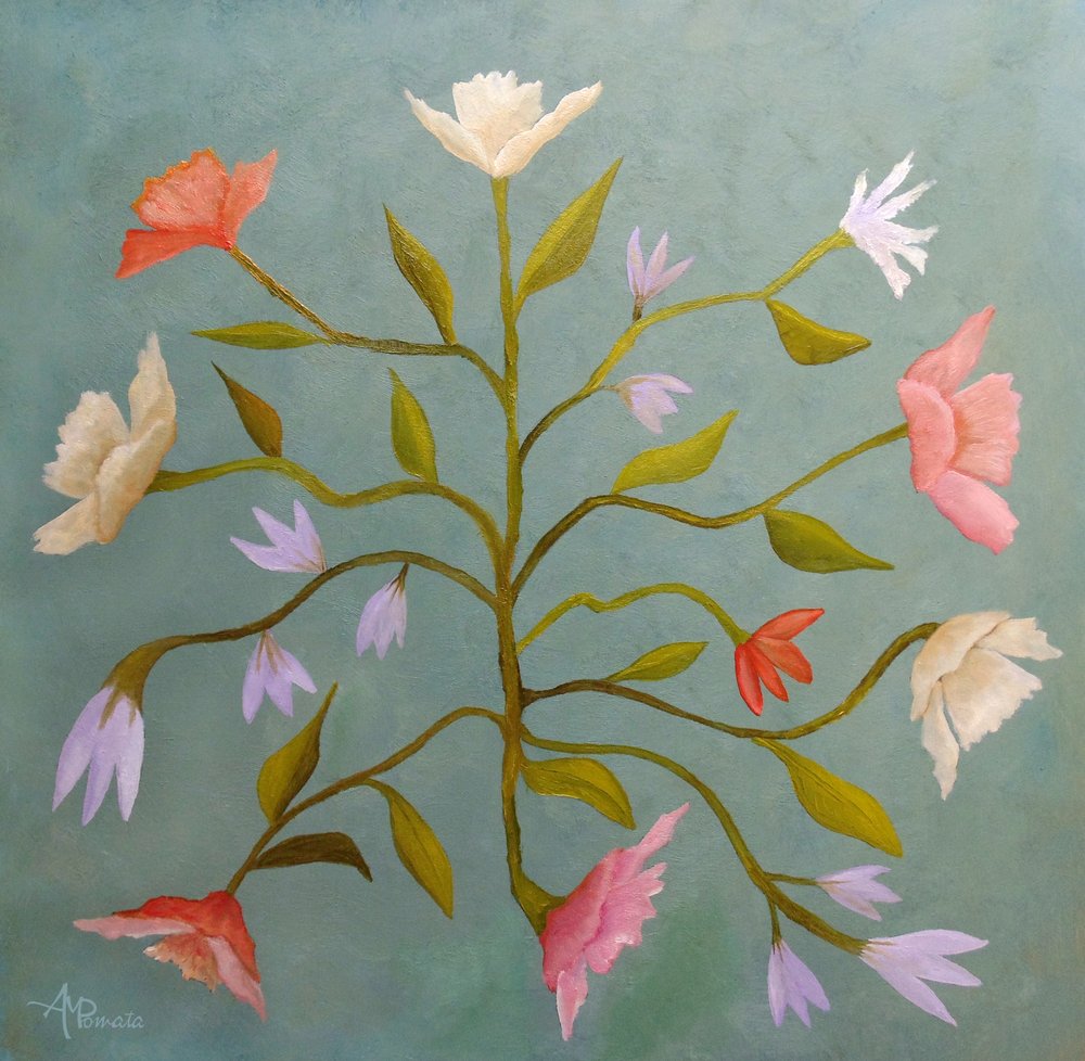 Fleurs du jardin aux couleurs pastel - Angeles M. Pomata