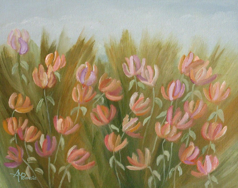 Une prairie fleurie aux couleurs éclatantes - Angeles M. Pomata
