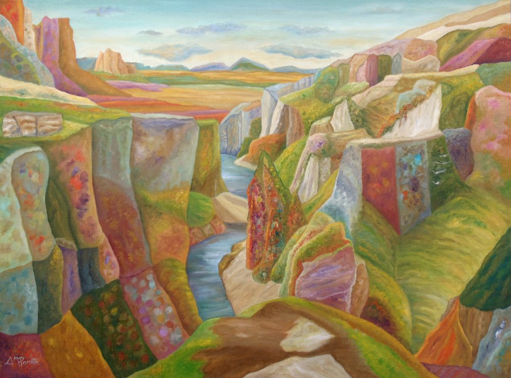 Canyon aux couleurs chatoyantes et aux multiples niveaux - Angeles M. Pomata