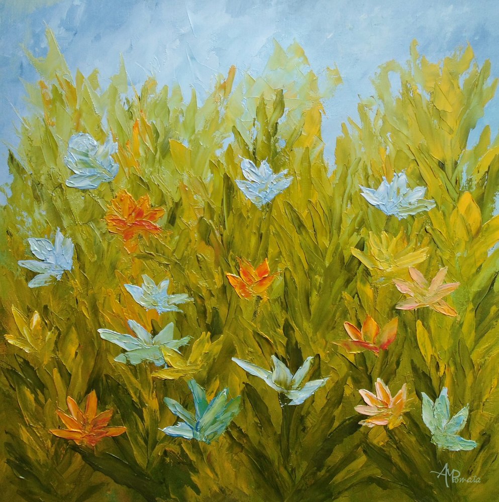 Fleurs de prairie aux couleurs éclatantes - Angeles M. Pomata