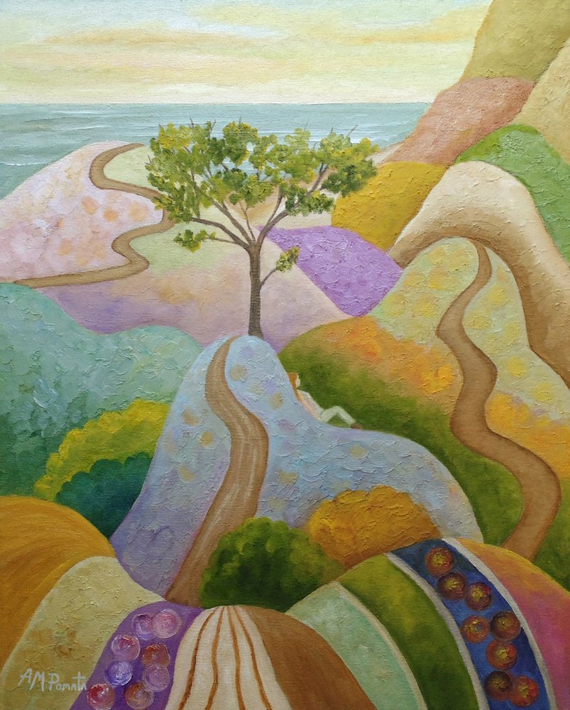 Sentiers sinueux à flanc de colline - Angeles M. Pomata