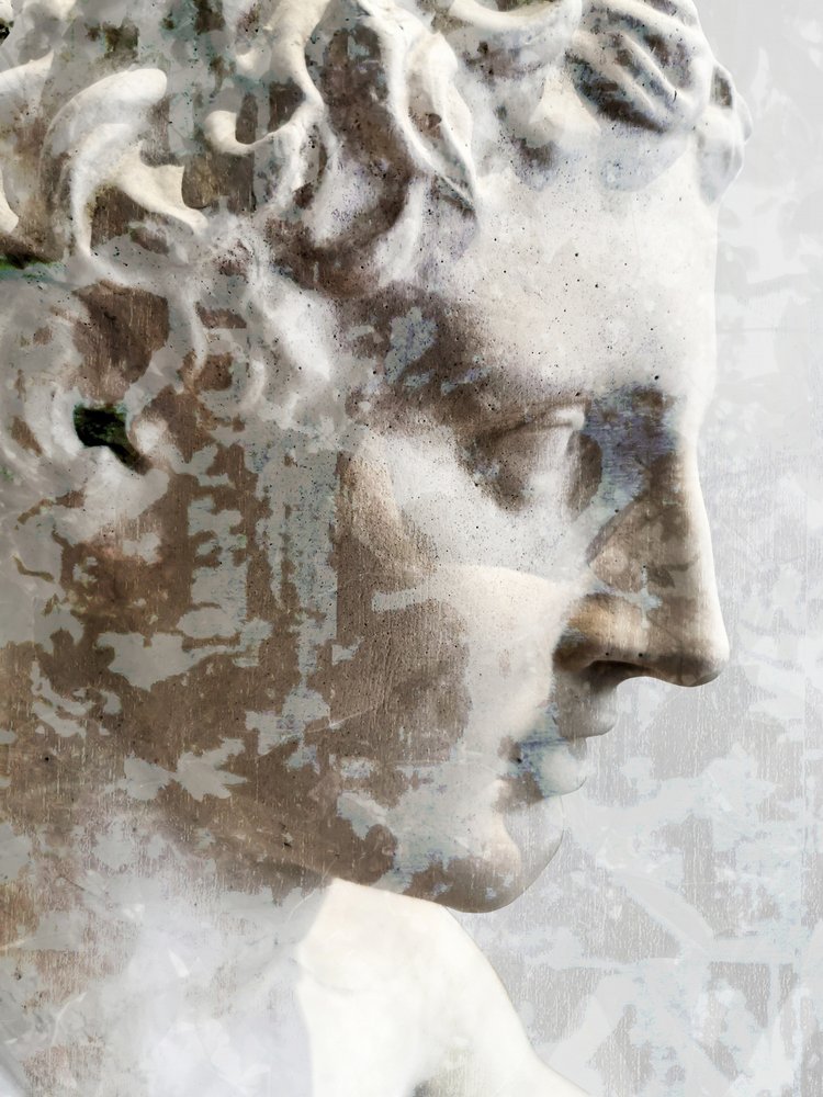 Profil en marbre patiné - Angelo Cerantola