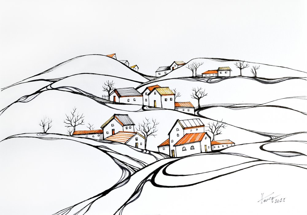 Winter Village Hills - Aniko Hencz