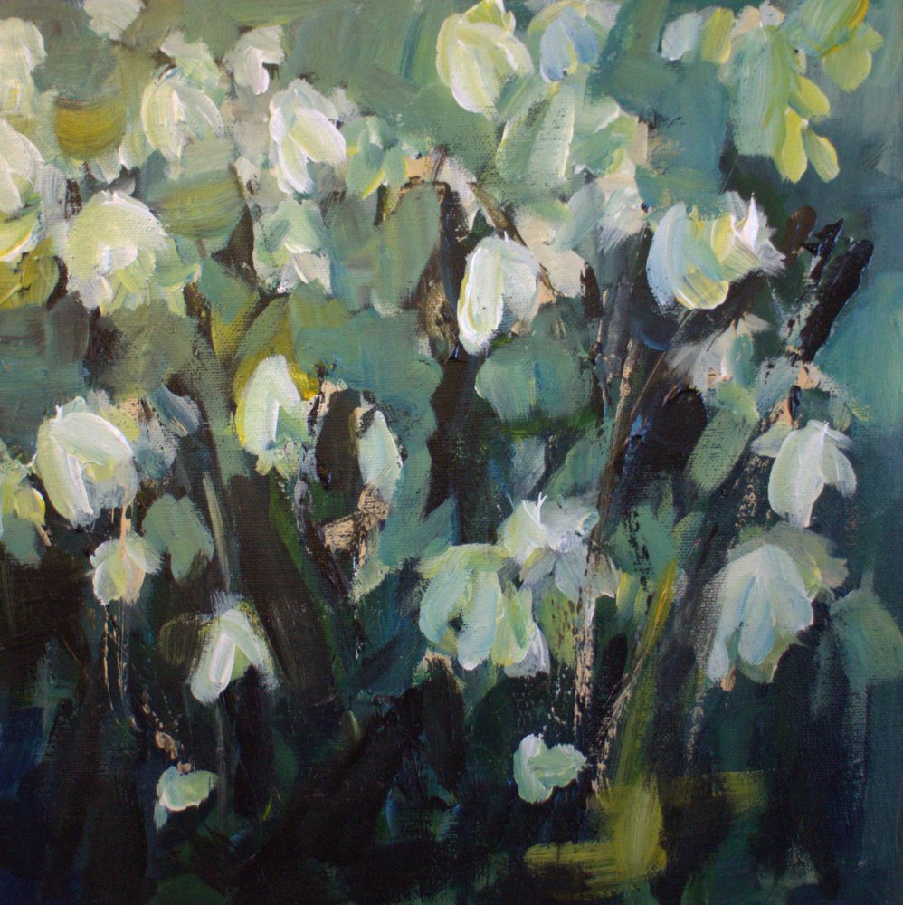 Fleurs blanches impressionnistes - Anna-Karin Bergius