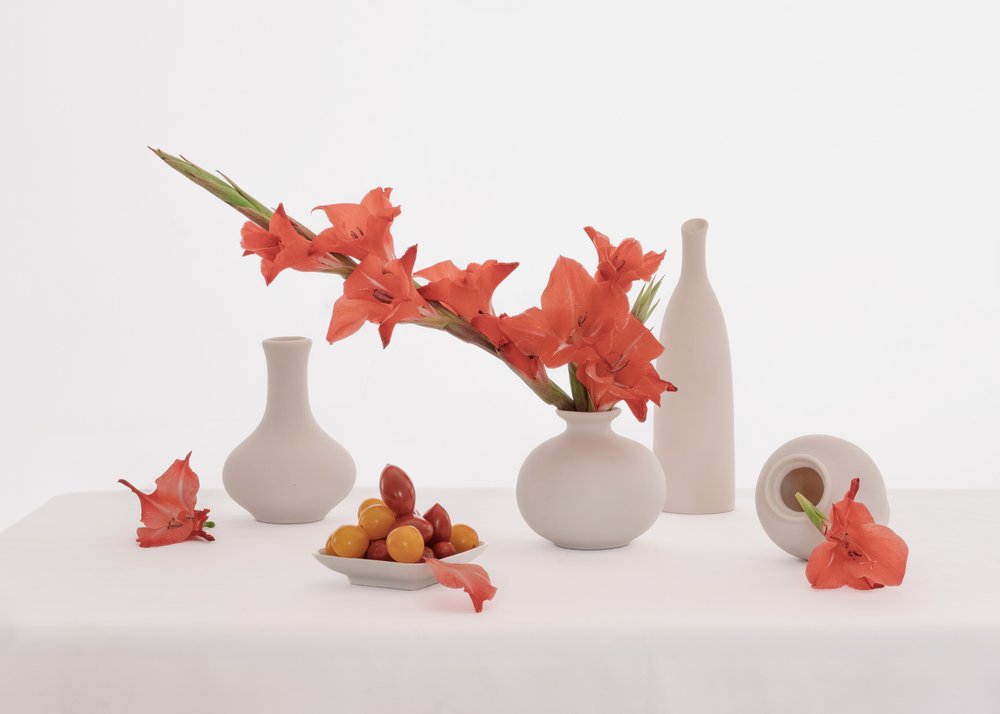 Nature morte aux glaïeuls orange - Anna Qu