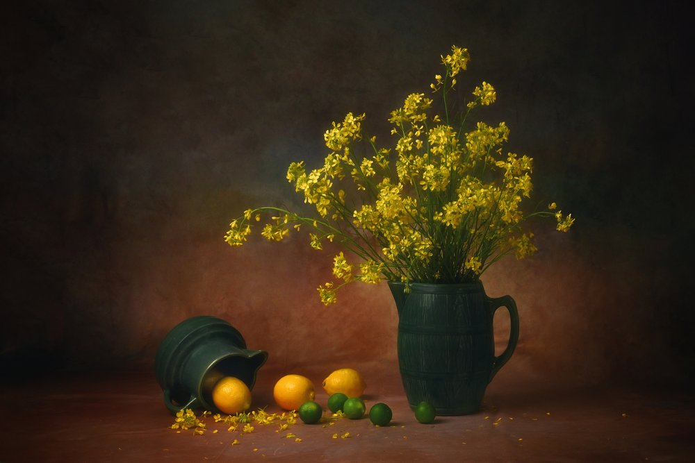 Fleurs jaunes et citrons - Anna Wan