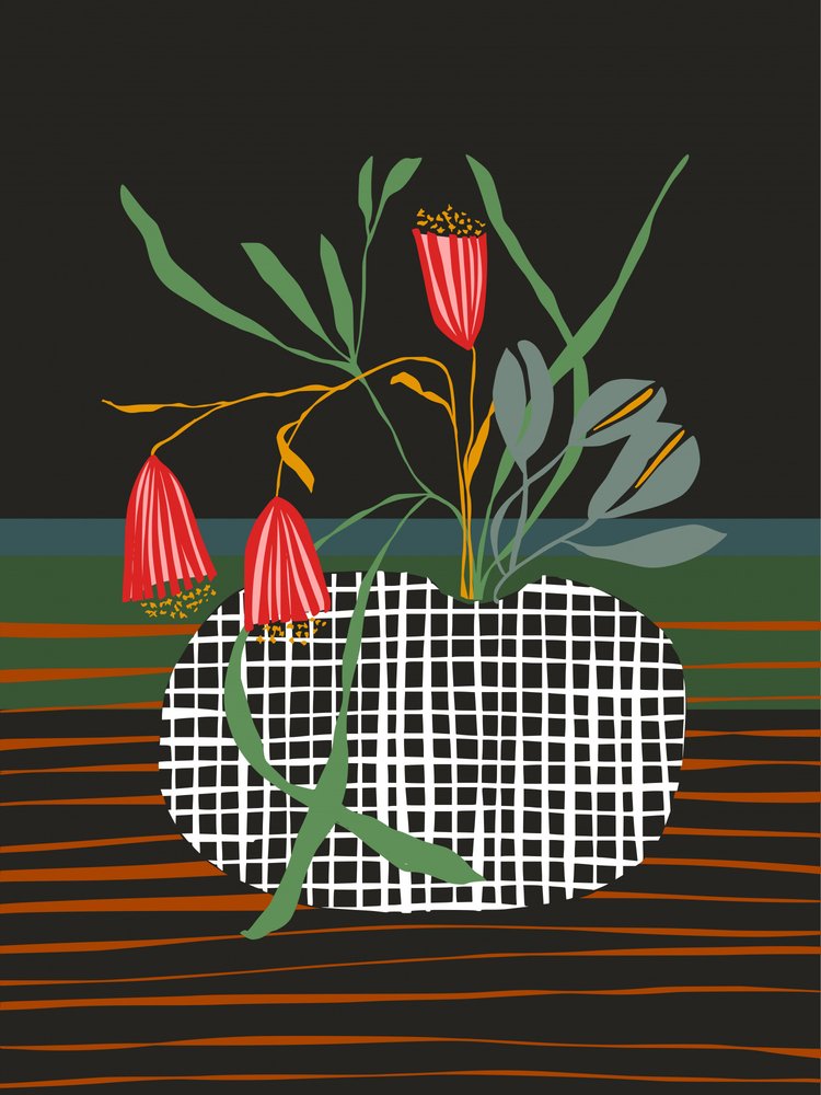 Composition florale abstraite - Annick