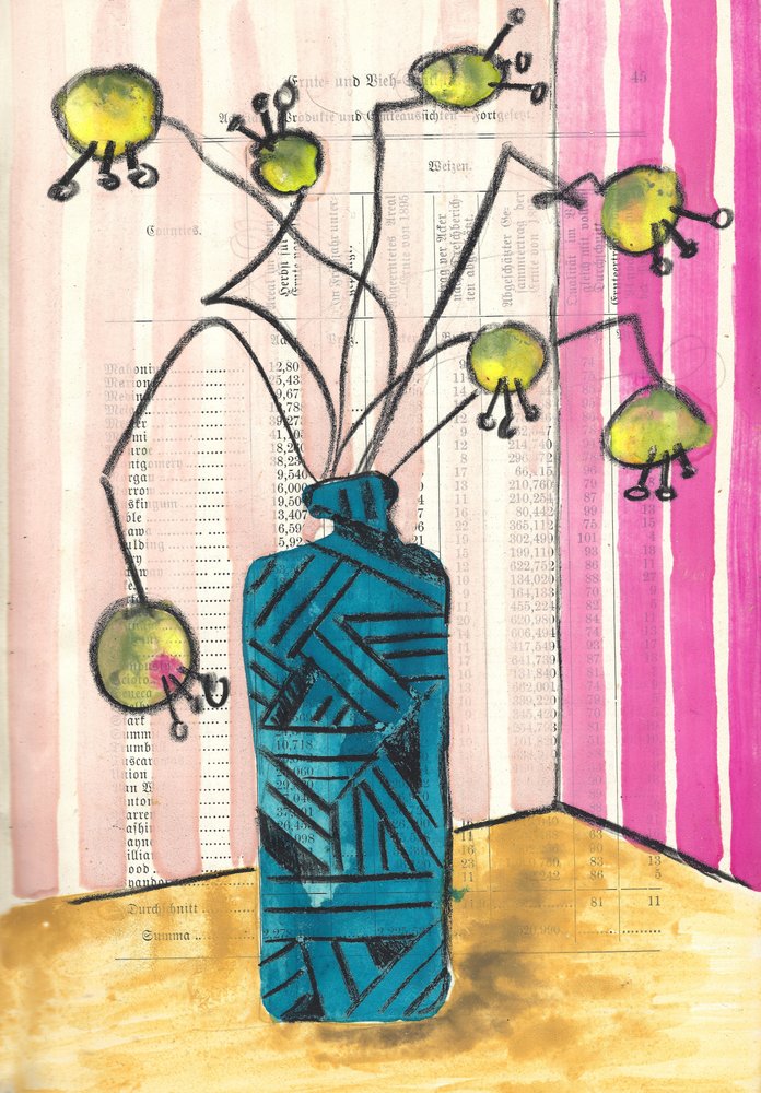 Vase coloré et fantaisiste - Annick