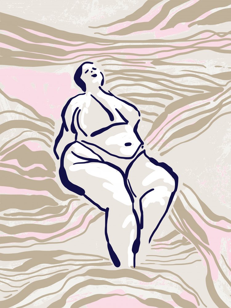 Une femme aux formes généreuses se détend - Annick