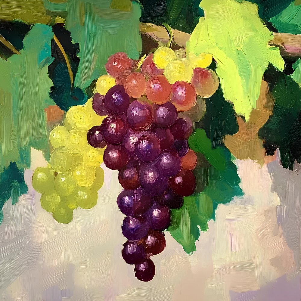 Nature morte aux raisins colorés - Avanesova Elena