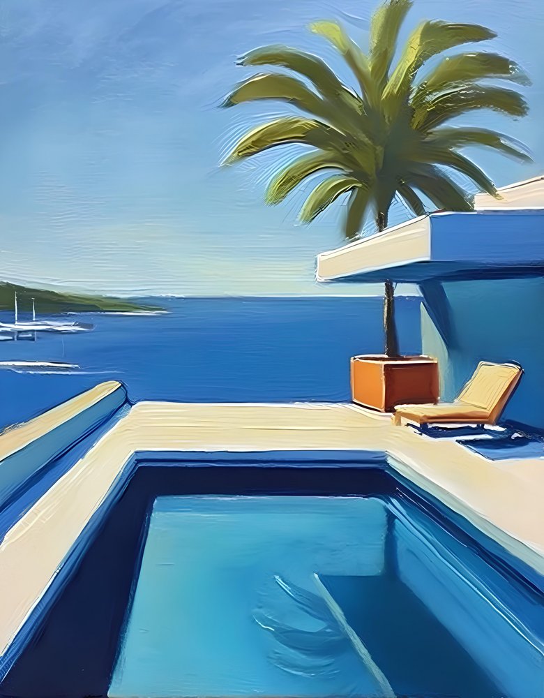 Au bord de la piscine, en bord de mer, sous le soleil - Avanesova Elena