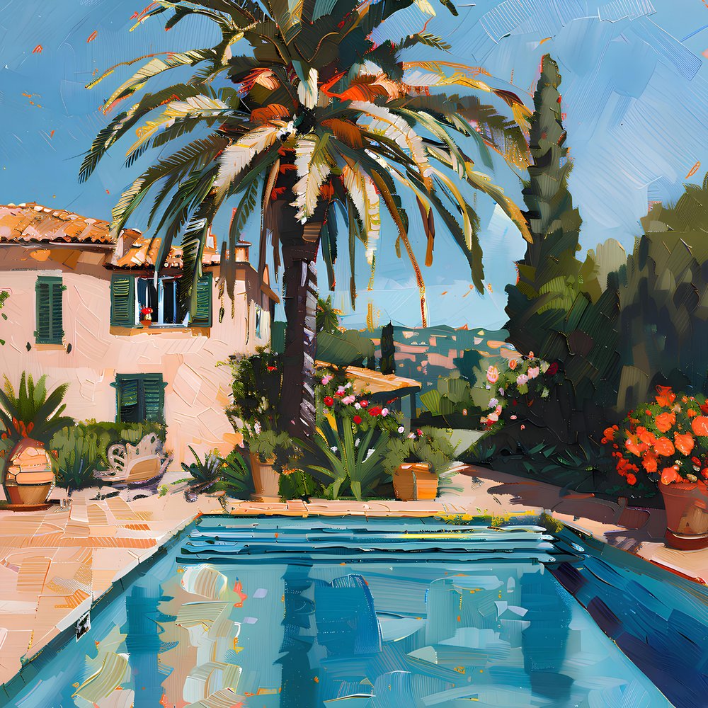 Piscine ensoleillée au bord de la Méditerranée - Avanesova Elena