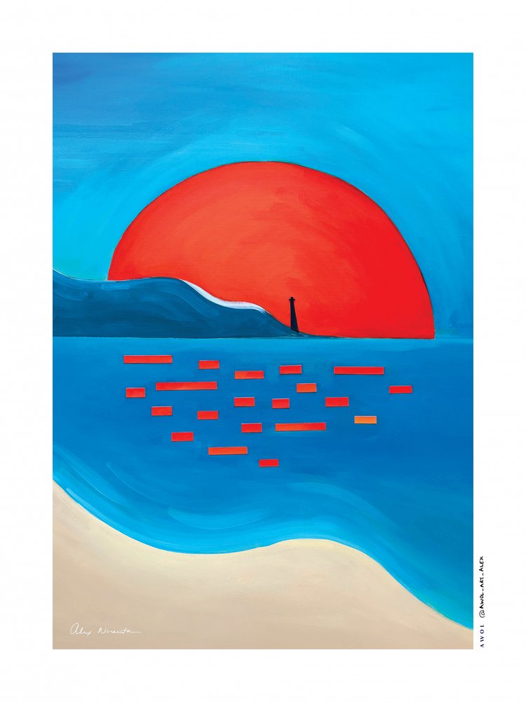 Phare du soleil rouge - Awol Art Alex