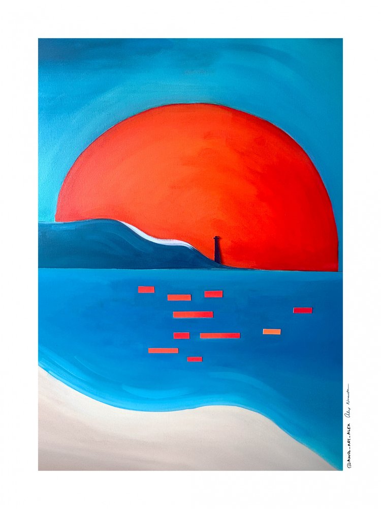 Le phare de Sunset, haut en couleur - Awol Art Alex
