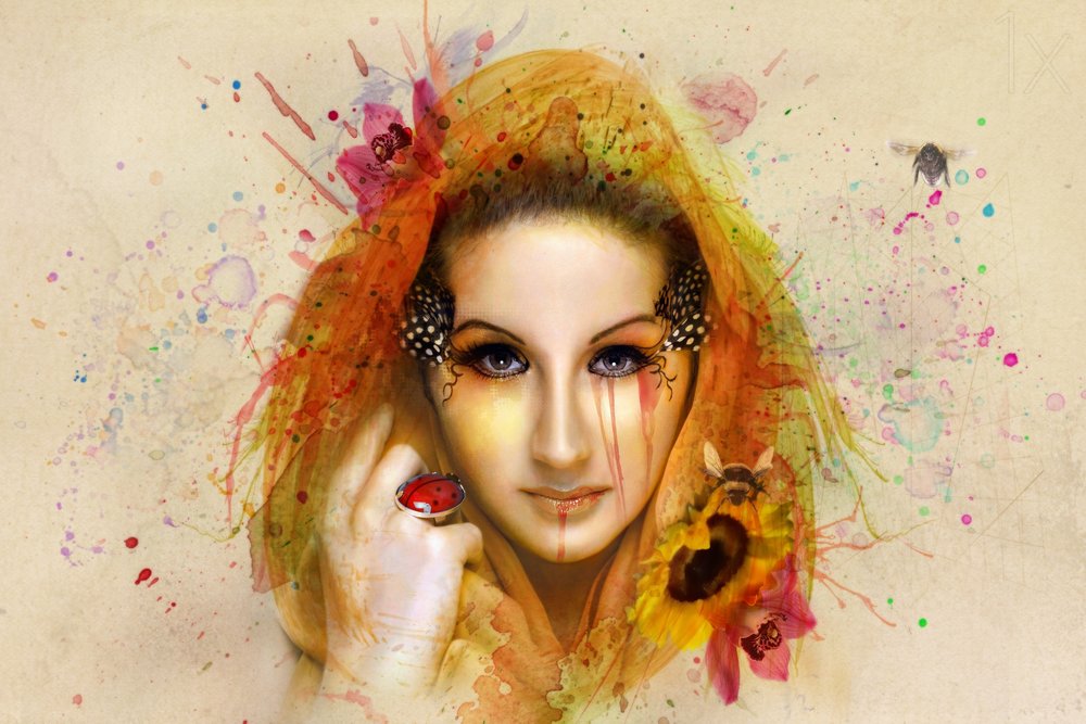 Portrait fantastique aux couleurs vives - Baden Bowen