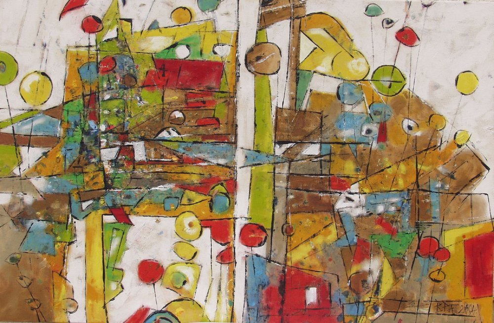 Géométrie urbaine colorée - Barbara Piatti
