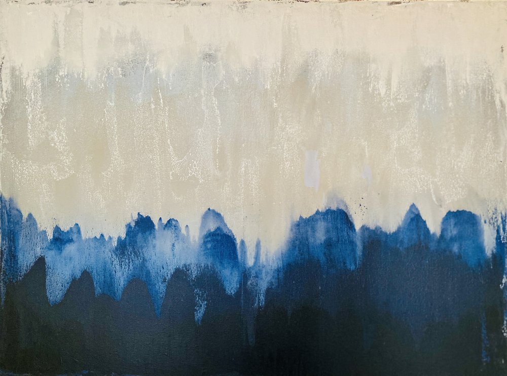Abstrait bleu brumeux - Berit Pihl