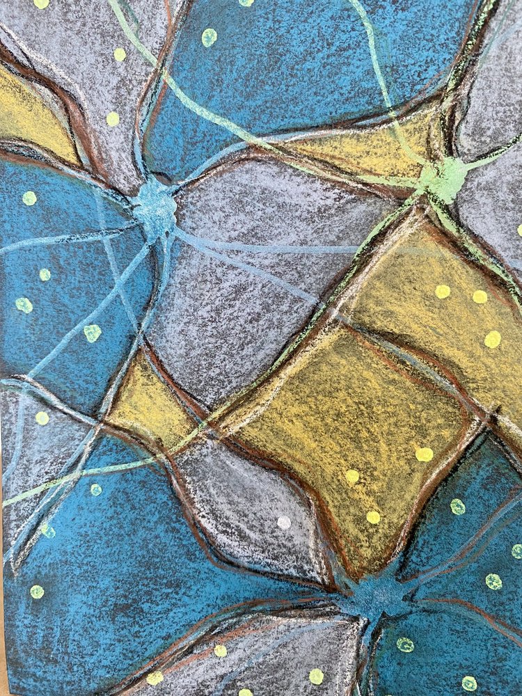 Texture géométrique vibrante - Berit Pihl