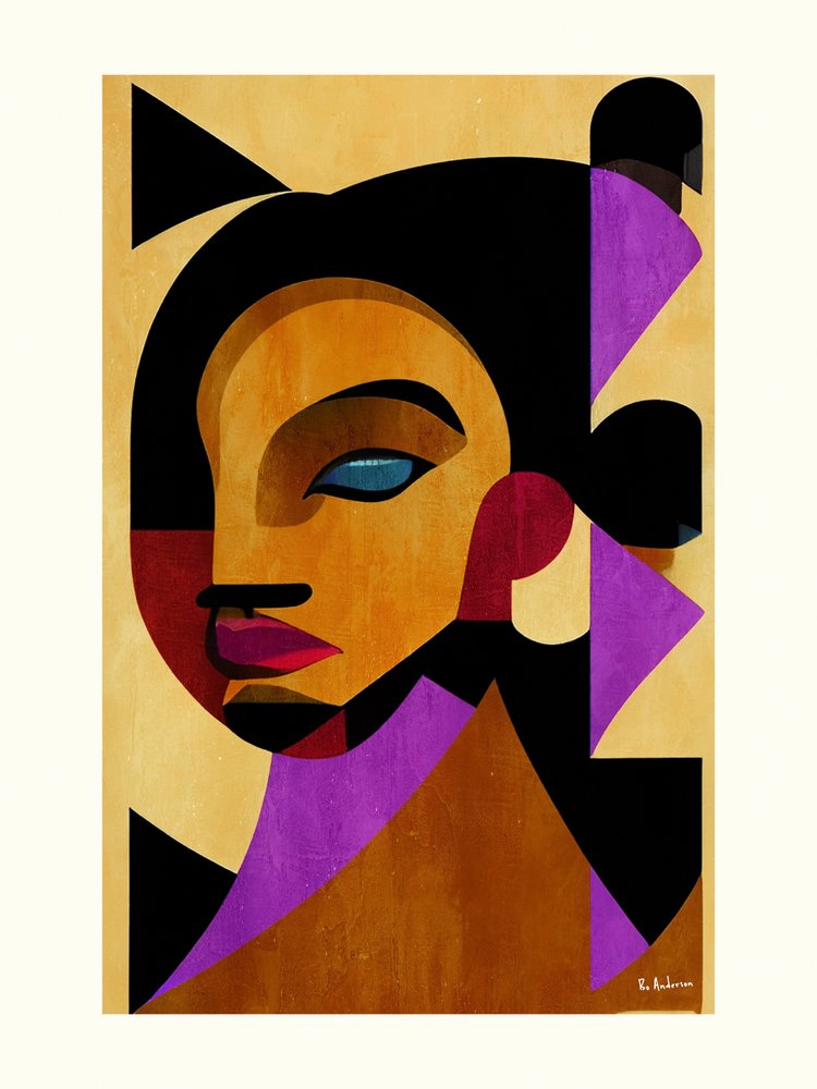 Femme géométrique abstraite - Bo Anderson
