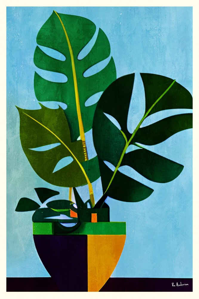 Monstera moderne en pot - Bo Anderson
