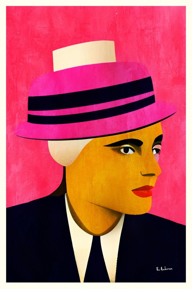 Chapeau rose pour femme élégante - Bo Anderson
