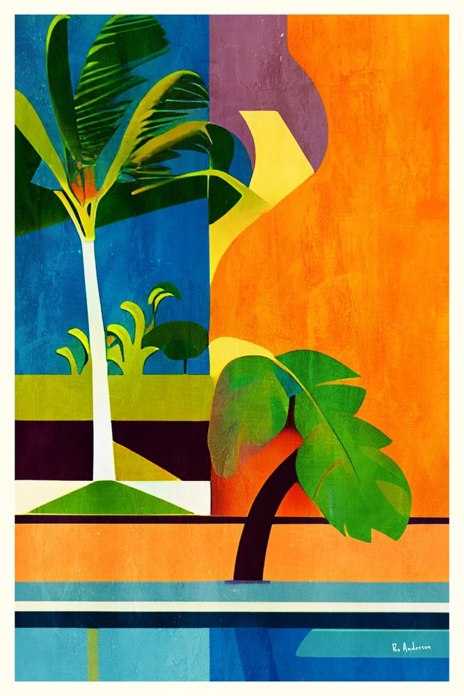 Des palmiers tropicaux aux couleurs éclatantes - Bo Anderson