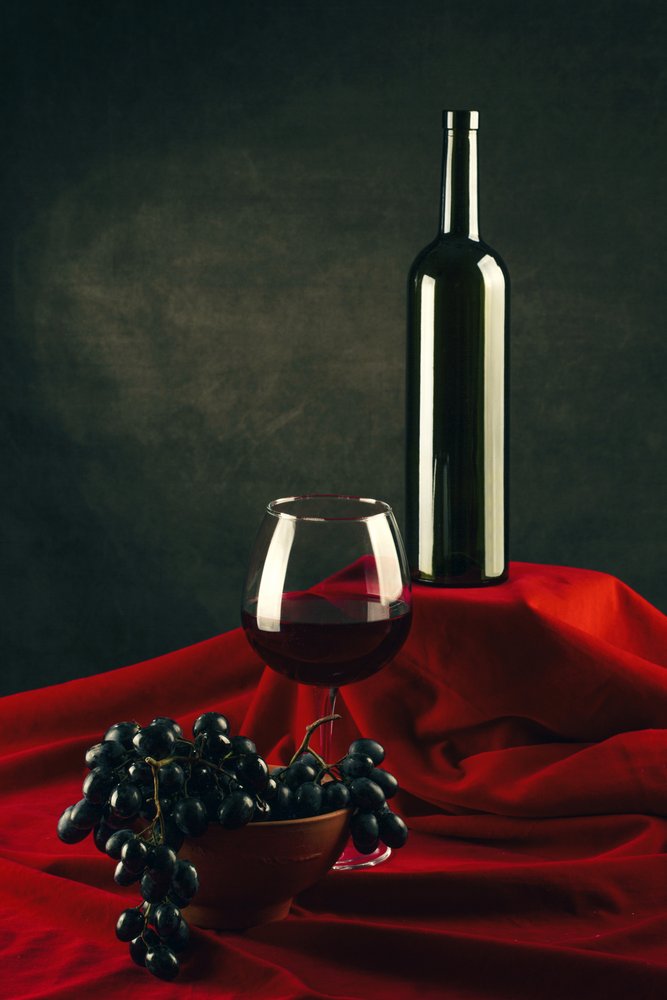 Nature morte au vin et aux raisins - Brig Barkow