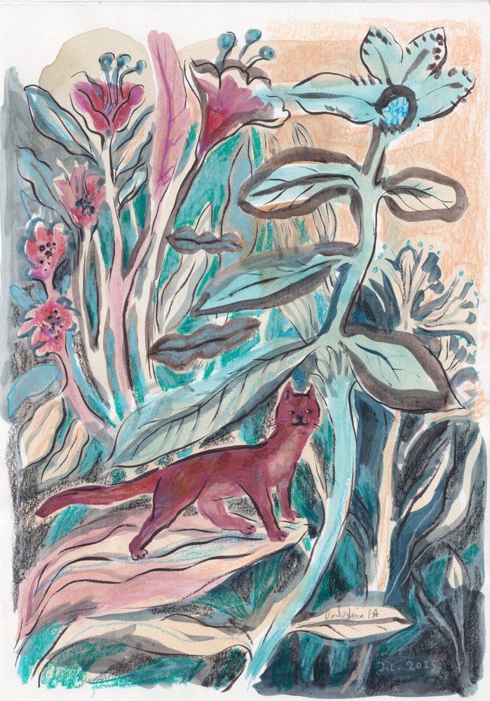 Chat de la jungle fantaisiste - Catalina Somolinos