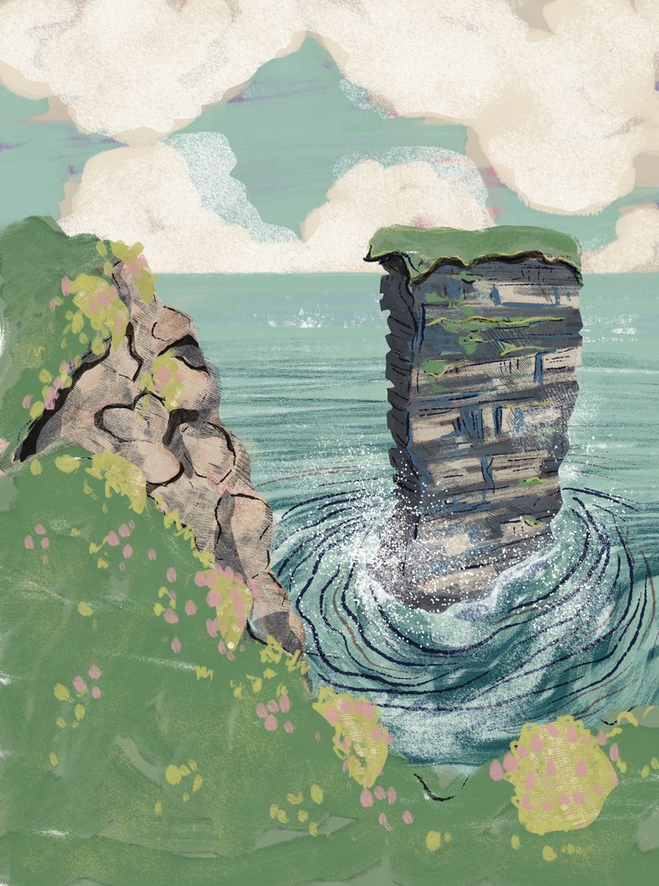 Falaises côtières et pilier marin - Charlotte Trudgett