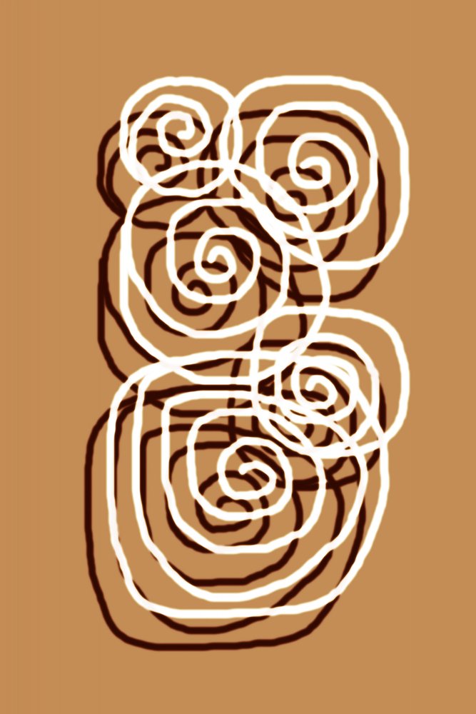 Volutes abstraites en boucles - Christina Sillen