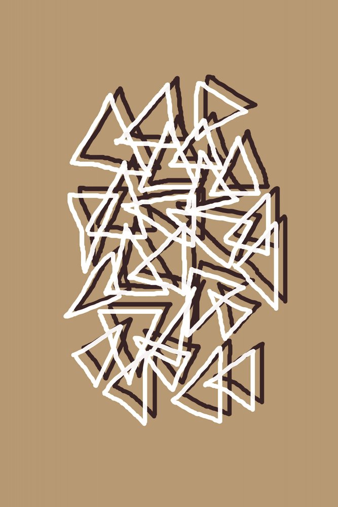 Triangles géométriques superposés - Christina Sillen