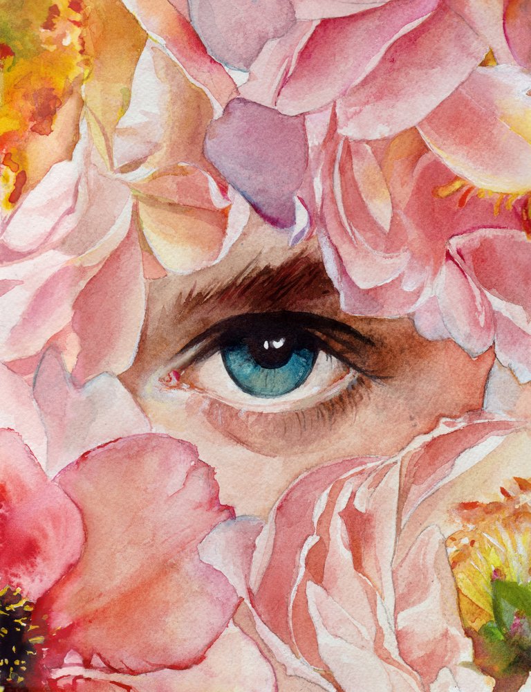 Fleurs roses « Dreamy Eye » - Christine Lindstrom