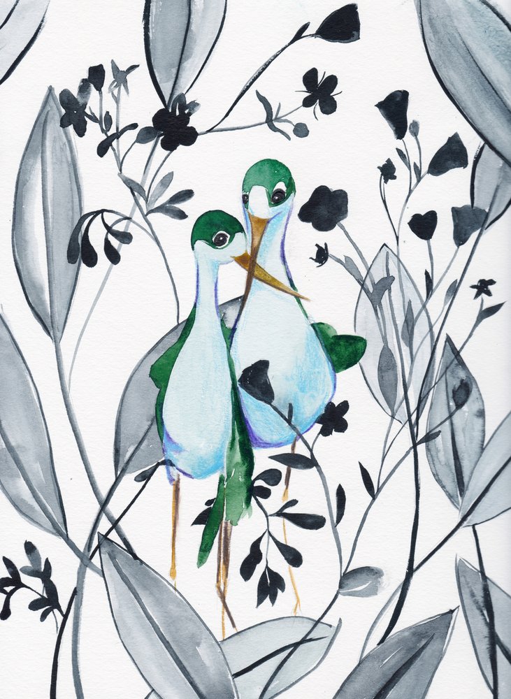 Les oiseaux verts dans la nature - Christine Lindstrom