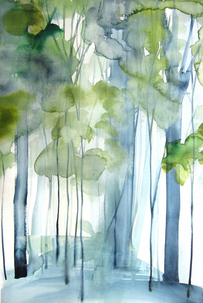 Forêt verte brumeuse - Christine Lindstrom