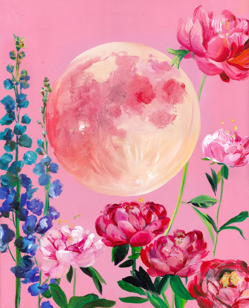 Pink Moon Garden - Christine Lindstrom