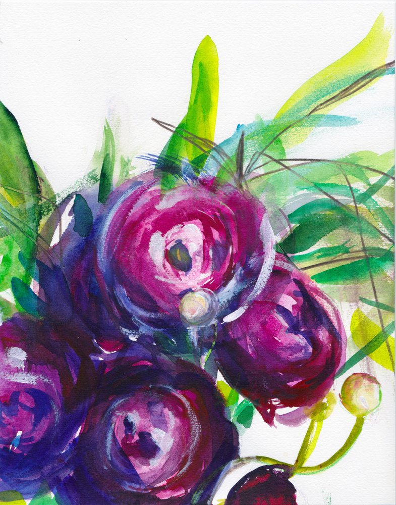 Purple Ranunculus Bouquet - Christine Lindstrom