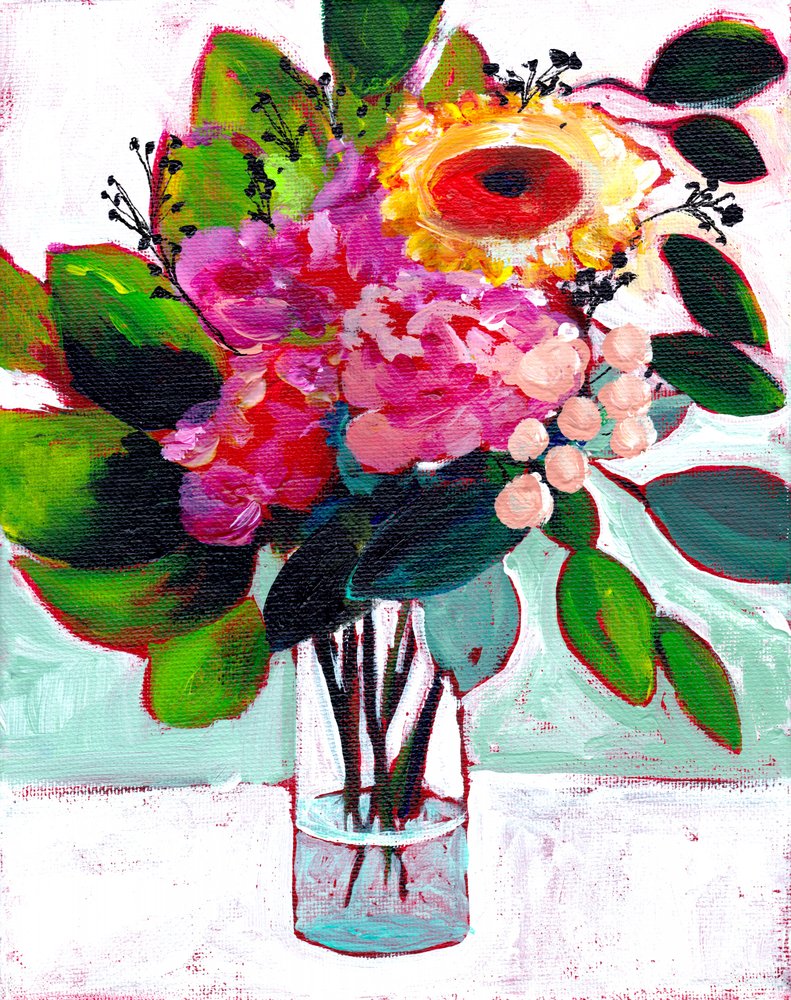 Bouquet floral éclatant - Christine Lindstrom