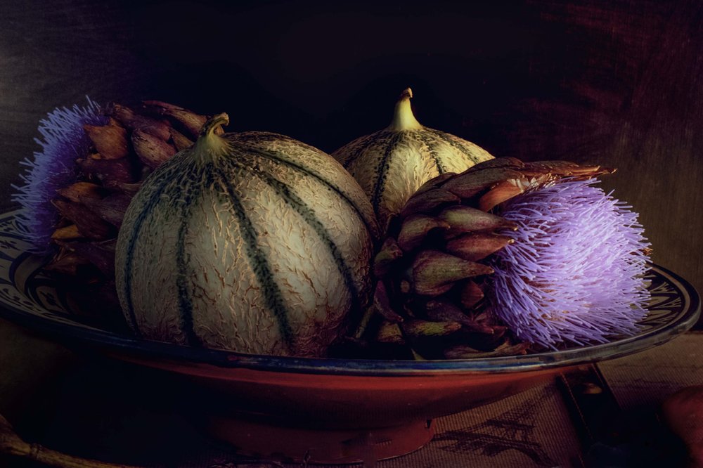 Melons et chardons violets - Christine SUISSIA