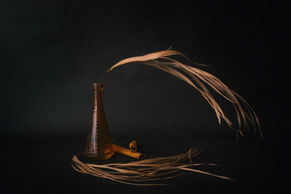 Plantes séchées en flacon ambré - Cicek Kiral