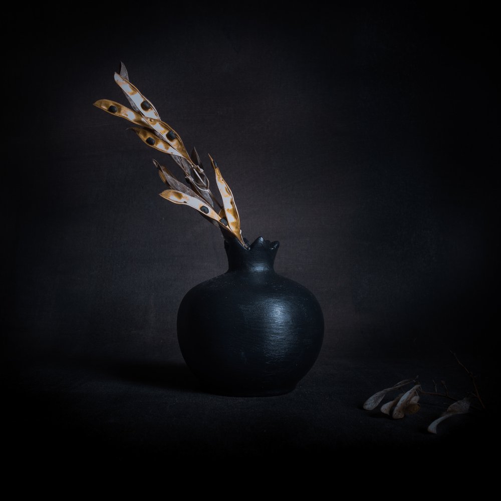 Nature morte botanique sombre - Cicek Kiral