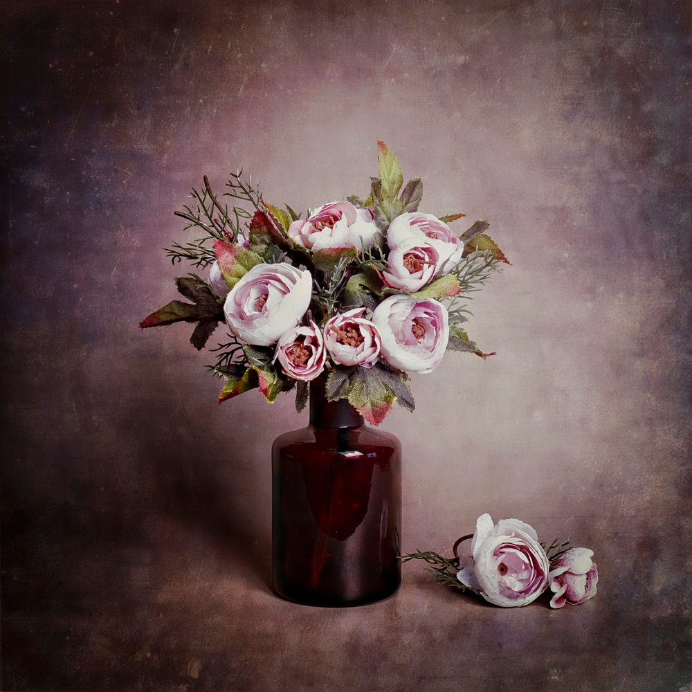 Nature morte florale rose - Cicek Kiral