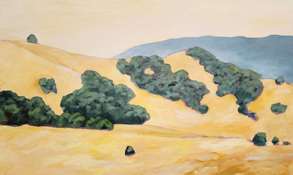 Vue sur la colline dorée - Claire Whitehead