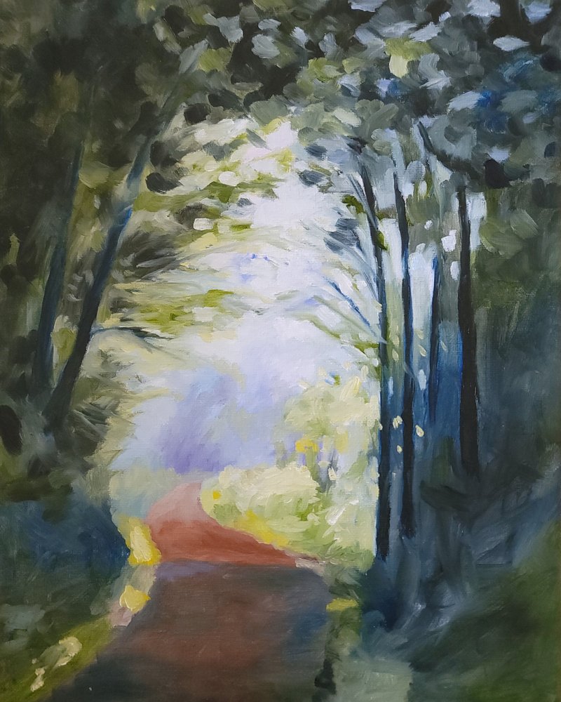 Sentier forestier ensoleillé - Claire Whitehead