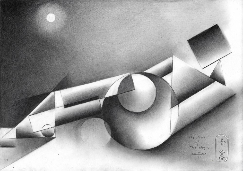 Composition géométrique au clair de lune - Corné Akkers